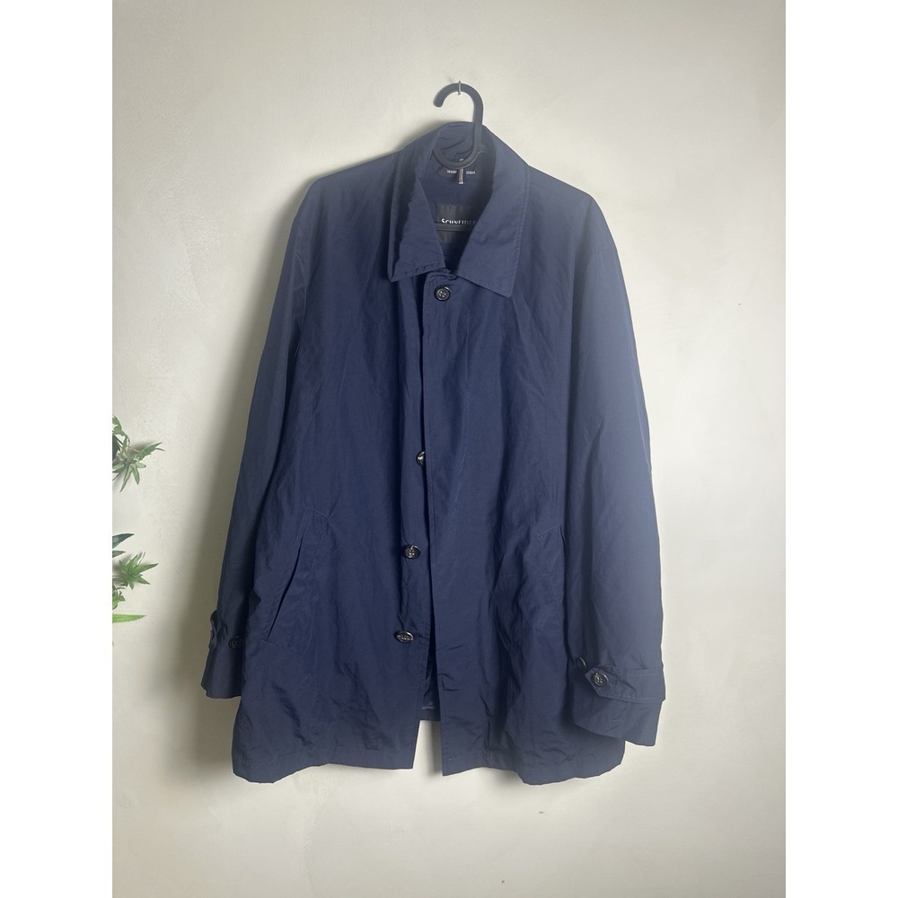 Schneiders‎ Salzburg Overcoat Men Size 40 Navy Blue Water Repellant Jacket
